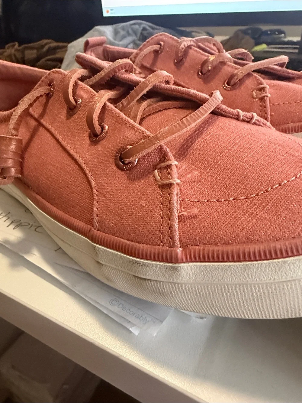 Sperry Women’s Pink Sea Cycled Crest Sneakers Size 8 Preppy Boho Nautical Boat